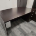 Espresso Office Suite w/ Straight Bow Front Desk & Credenza